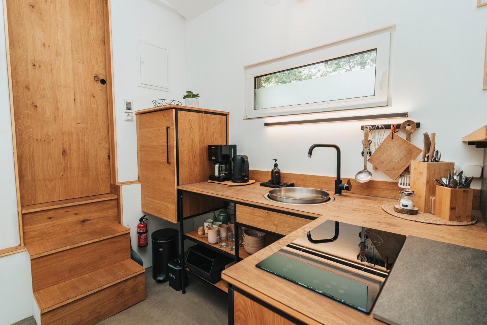 Modernes Tinyhouse Trailer Cabins Am Waldrand - Mit Seezugang Eging Buitenkant foto